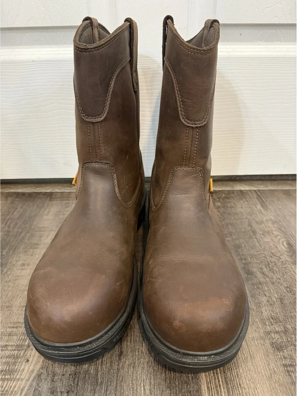 Herman Survivors Men's Steel Toe Rift Pull On Western Leather Work Boots Size 12